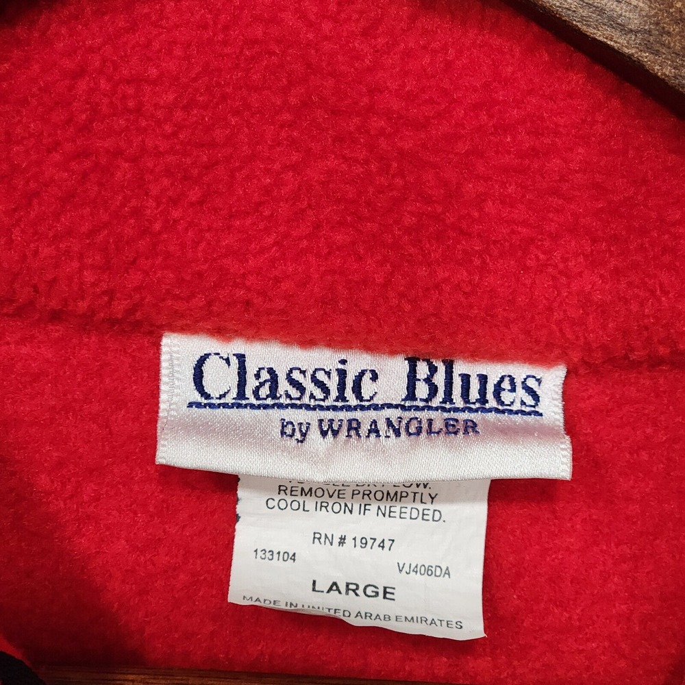 Classic Blues Wrangler Womens Red Fleece Zippered Jacket‎ Size Large - Picture 2 of 6